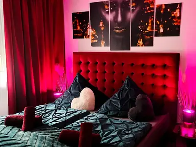 Ein Bett oder Betten in einem Zimmer der Unterkunft Mefady Ferienhaus Stadtkyll