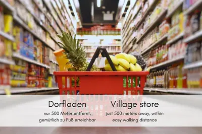 Ein Supermarkt oder andere Läden in der Ferienwohnung oder in der Nähe