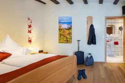 Ein Bett oder Betten in einem Zimmer der Unterkunft Ferienwohnungen Alte Gerberei