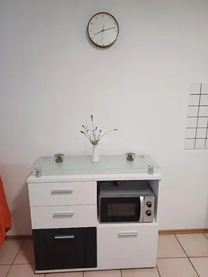 Küche/Küchenzeile in der Unterkunft Ferienwohnung Neli am Rhein