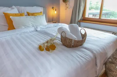 Ein Bett oder Betten in einem Zimmer der Unterkunft Cozy I hochwertig eingerichtet NETFLIX Parkplatz Nespresso