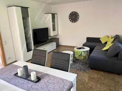Ein Sitzbereich in der Unterkunft Ferienwohnung Mara