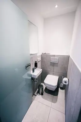 Ein Badezimmer in der Unterkunft Eifellodge - am roten Sandberg
