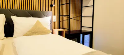 Ein Bett oder Betten in einem Zimmer der Unterkunft MoselVilla No 7