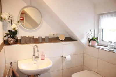 Ein Badezimmer in der Unterkunft Ferienwohnung Im Morgenbachtal