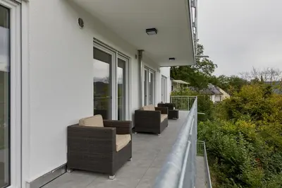 Ein Balkon oder eine Terrasse in der Unterkunft Mosel Panorama