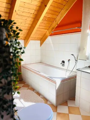 Ein Badezimmer in der Unterkunft Deti's Ferienwohnung