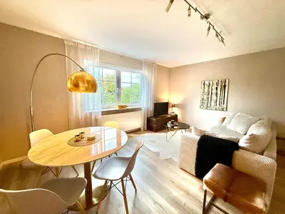 Ein Sitzbereich in der Unterkunft Das Haus am Weinberg
