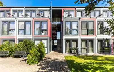 Das Gebäude in dem sich die Ferienwohnung befindet