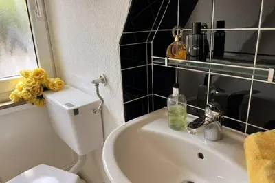Ein Badezimmer in der Unterkunft Am Eichhof