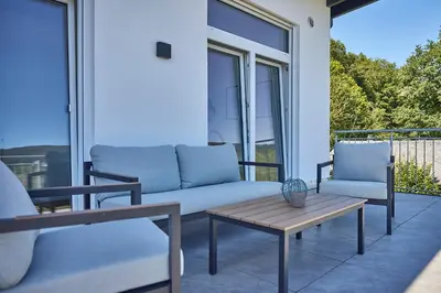 Ein Sitzbereich in der Unterkunft Penthouse Luxappart Bernkastel Kues