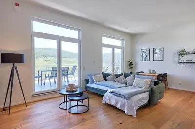 Ein Sitzbereich in der Unterkunft Penthouse Luxappart Bernkastel Kues