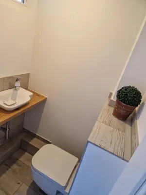 Ein Badezimmer in der Unterkunft RawertsRefugium