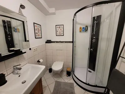 Ein Badezimmer in der Unterkunft Rheinauszeit