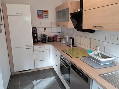 Küche/Küchenzeile in der Unterkunft Ferienwohnung Wilk