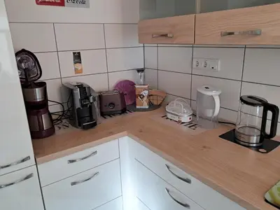 Küche/Küchenzeile in der Unterkunft Ferienwohnung Wilk