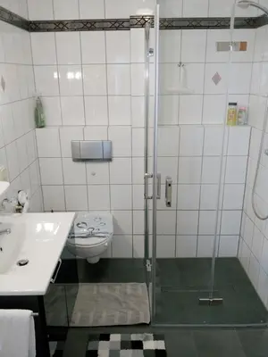 Ein Badezimmer in der Unterkunft FEWO Traut