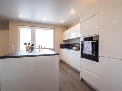 Küche/Küchenzeile in der Unterkunft Design Apartment zentral für 6 in Andernach: Ausblick, WiFi, Küche