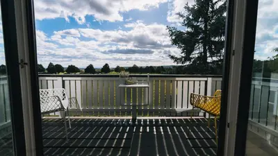 Ein Balkon oder eine Terrasse in der Unterkunft Eifel17 - Die Ferienwohnung