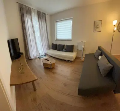 Ein Sitzbereich in der Unterkunft Trier City Center Apartments Altstadt