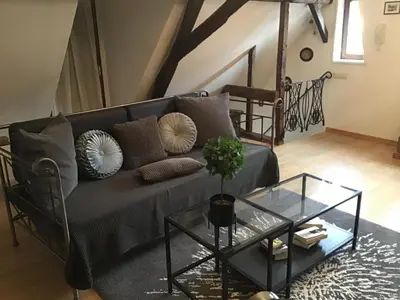 Ein Sitzbereich in der Unterkunft Ferienhaus-Barz