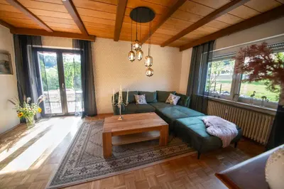 Ein Sitzbereich in der Unterkunft Casa Oos