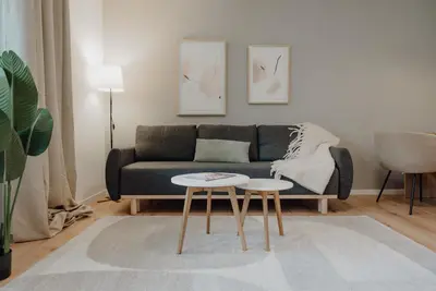 Ein Sitzbereich in der Unterkunft Coblenz Suites - Design Apartment City