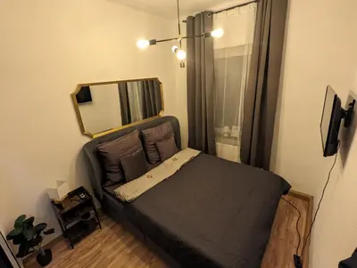 Ein Bett oder Betten in einem Zimmer der Unterkunft Schönes 3 Zimmer Apartment in der Altstadt von Koblenz