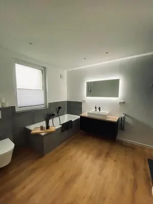 Ein Badezimmer in der Unterkunft Ferienhaus Bleckhausen