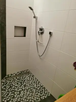 Ein Badezimmer in der Unterkunft Ferienwohnung am Nationalpark Hunsrück Hochwald