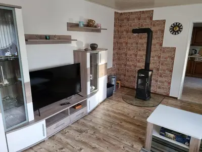 TV/Unterhaltungsangebot in der Unterkunft Ferienwohnung auf Kampen