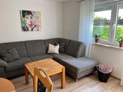 Ein Sitzbereich in der Unterkunft Ferienwohnung LINA