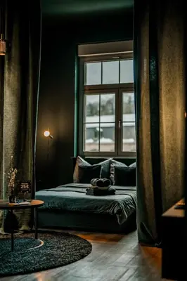 Ein Sitzbereich in der Unterkunft LLR Design Apartment - Emerald Green im Zentrum von Koblenz