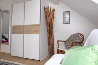 Ein Bett oder Betten in einem Zimmer der Unterkunft Ferienappartement Hennen