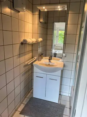 Ein Badezimmer in der Unterkunft Gartenparadies Apartment in Urbar