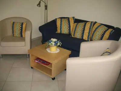Ein Sitzbereich in der Unterkunft Haus Klara
