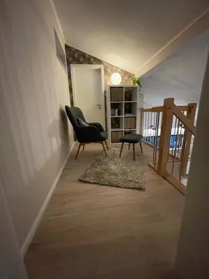 Ein Sitzbereich in der Unterkunft Ferienhaus Kleine Auszeit