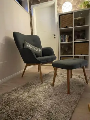 Ein Sitzbereich in der Unterkunft Ferienhaus Kleine Auszeit