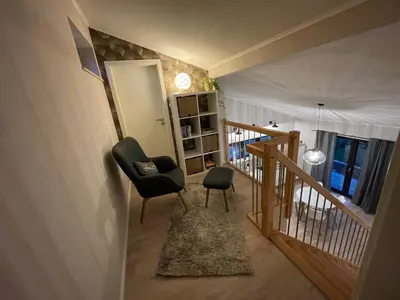Ein Sitzbereich in der Unterkunft Ferienhaus Kleine Auszeit