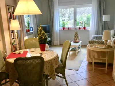 Ein Sitzbereich in der Unterkunft Ferienwohnung Hering in Dill