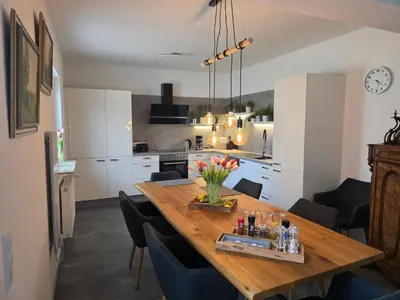 Küche/Küchenzeile in der Unterkunft Ferienwohnung Am Säuerlingsturm