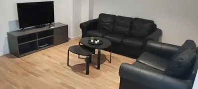 Ein Sitzbereich in der Unterkunft LuxAppartement Trier