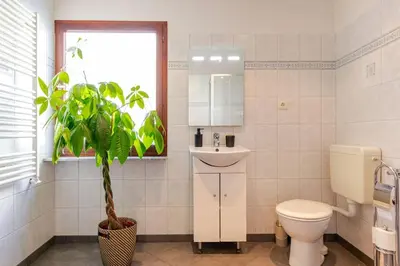 Ein Badezimmer in der Unterkunft Townhaus-Rhens 8 Schlafzimmer, Sauna, Weinkeller, Fotostudio, Hunde willkommen