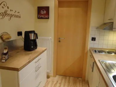 Küche/Küchenzeile in der Unterkunft Gästehaus Nelles