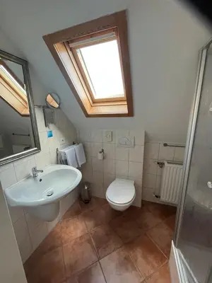 Ein Badezimmer in der Unterkunft Landhaus Balkhausen