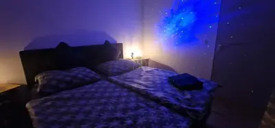 Ein Bett oder Betten in einem Zimmer der Unterkunft Suite mit Moselblick