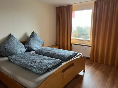 Ein Bett oder Betten in einem Zimmer der Unterkunft B205, schöne Ferienwohnung in Lahnstein a.d. Höhe
