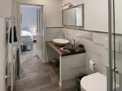 Ein Badezimmer in der Unterkunft Ferienhaus Ty Maya