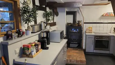 Küche/Küchenzeile in der Unterkunft Ferienhaus Am Moselstausee