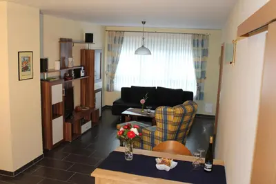 Ein Sitzbereich in der Unterkunft Ferienhaus Willwert